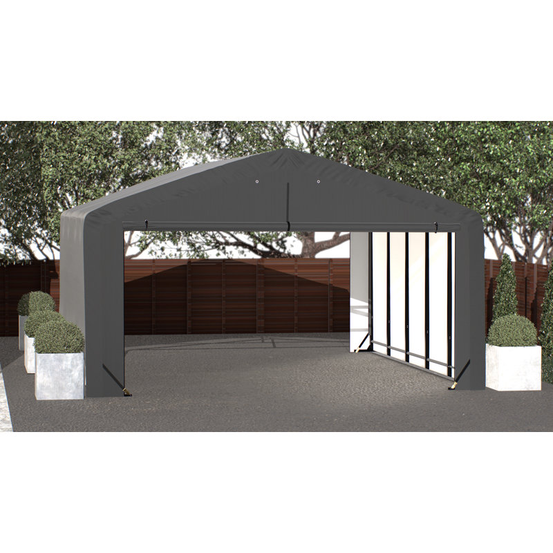 ShelterTube Wind and Snow-Load Rated Garage, 20x23x12 Grey, 20 H' x 23 W' x 12 D'