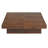 Square Marble Veneer Coffee Table Sliding Top with Storage in Walnut 39.4''
