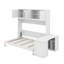Grand lit escamotable avec bureau, tablettes et armoires-1104994222