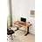 Adjustable Standing Desk with South American Walnut, Live Edge Desk with Drawer Storage-1801079239-1801079225