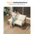 3-Seater Aluminum Outdoor Sofa with Thick Cushions – Rust-Proof, All-Weather Patio Couch for Balcony, Backyard & Poolside， Teak Color-1973549991-1973549993