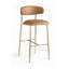 Tabouret de bar rembourré en cuir Lupita-840074834-840074843