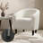 Upholstered Solid Wood Barrel Accent Club Chair-1258697766