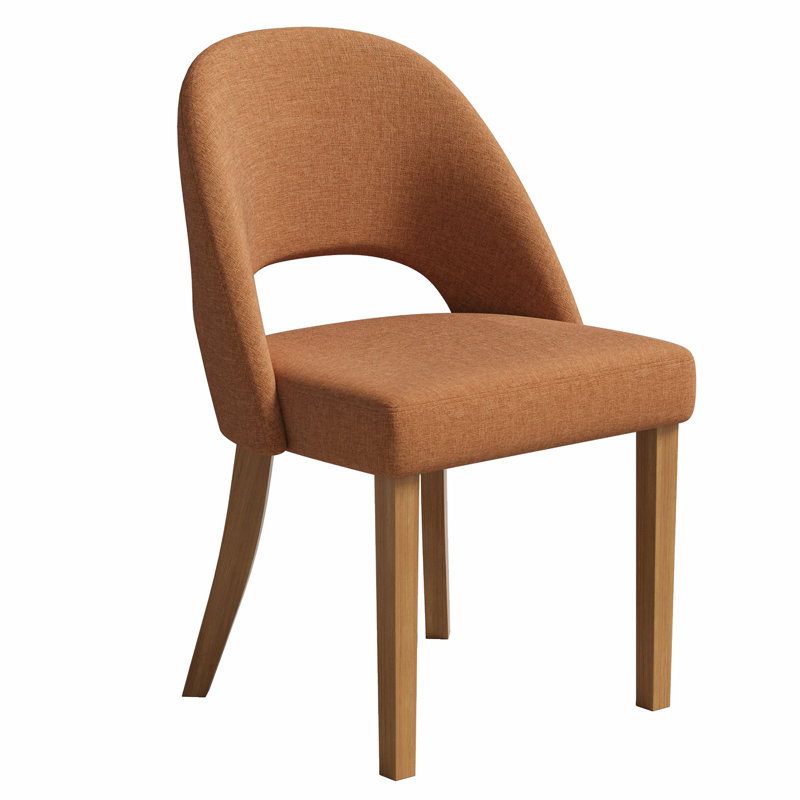 Chaise de salle à manger rembourrée Engstrom, Orange