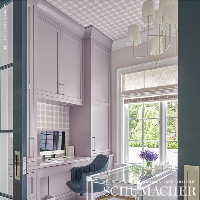 Schumacher x Studio Bon Fuzz Wallpaper, Lavender