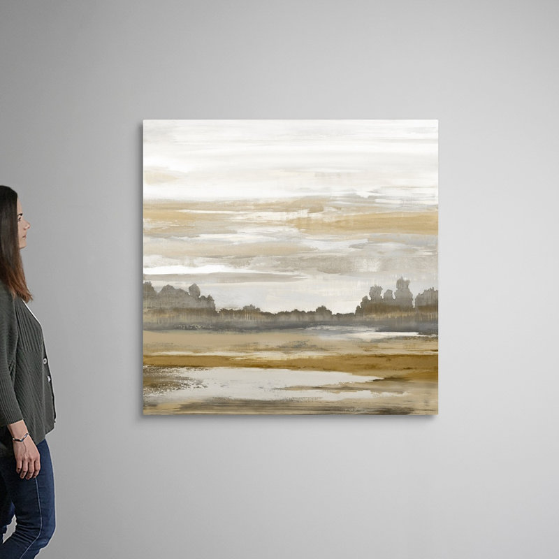 Reproduction d’art sur toile, "Landscape abstract" par David Moore, Toile tendue, H 48 po x l 48 po x P 1,25 po