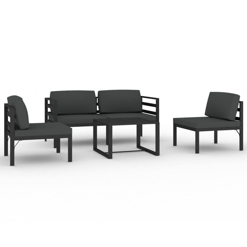 Ensemble de salon de jardin et d'extérieur anthracite