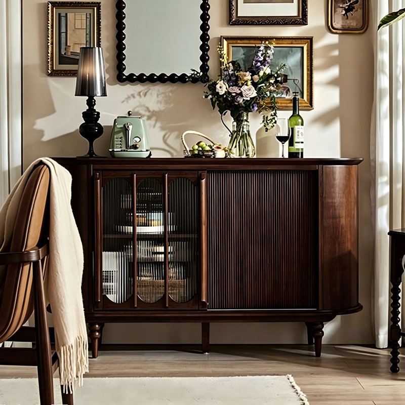 Buffet en bois massif 59,06 po