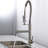 Kitchen Faucet With Pull Down Sprayer Brushed Nickel Stainless Steel Single Handle  Kitchen Sink Faucets
