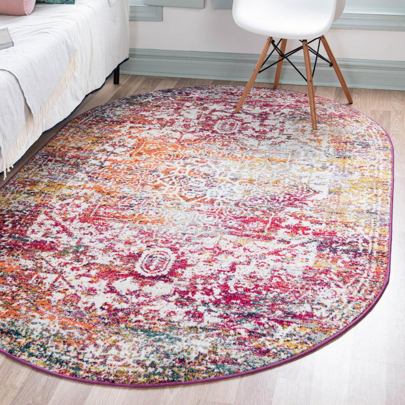 Tapis oriental multicolore Robinne, Tapis de couloir 2 pi 7 po x 10 pi