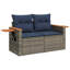 55cm Wide Patio Sofa with Cushions