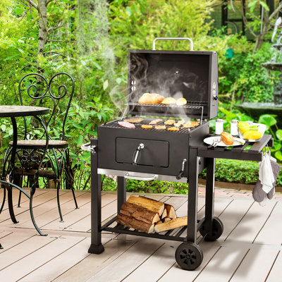 Dakota Fields Monango 128cm W Barrel Charcoal Grill