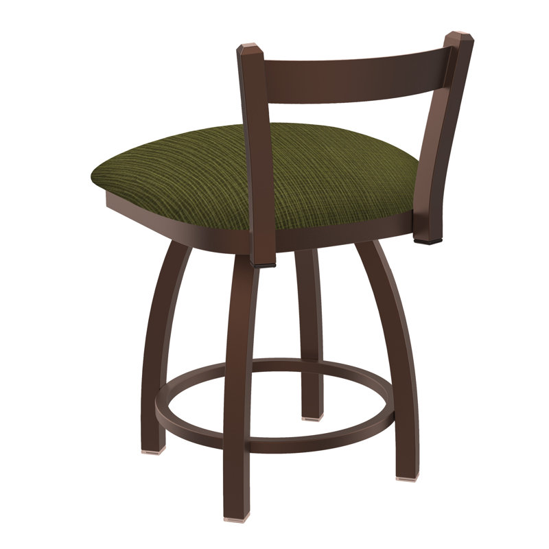 Tabouret de coiffeuse en métal Catalina, Tissu-graphique perroquet, Bronze
