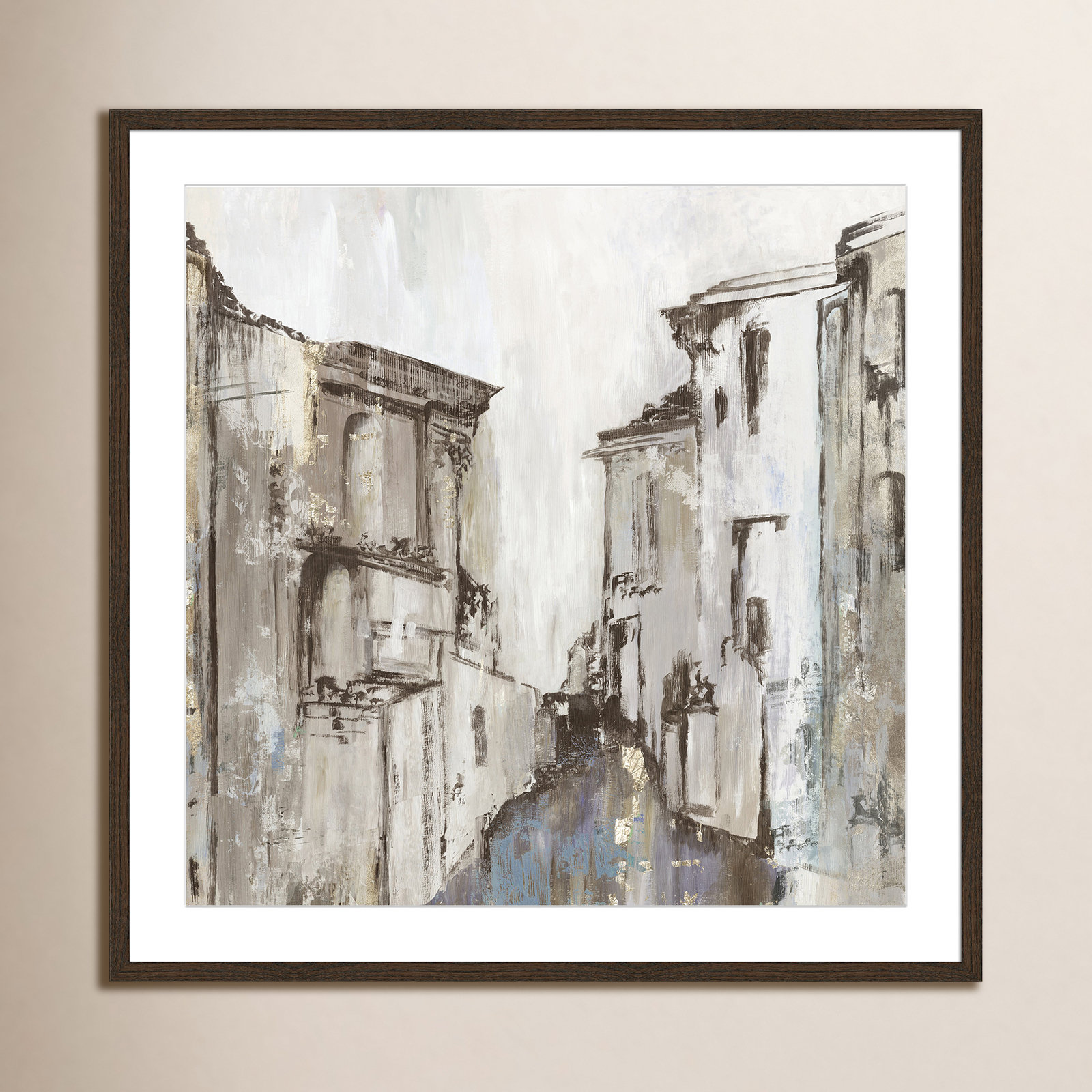 Daniella "Gothika" Painting by Allison Pearce, 33.25" H x 33.25" W , Walnut Wood Grain