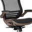 Mid-Back Transparent Mesh Drafting Chair with Flip-Up Arms