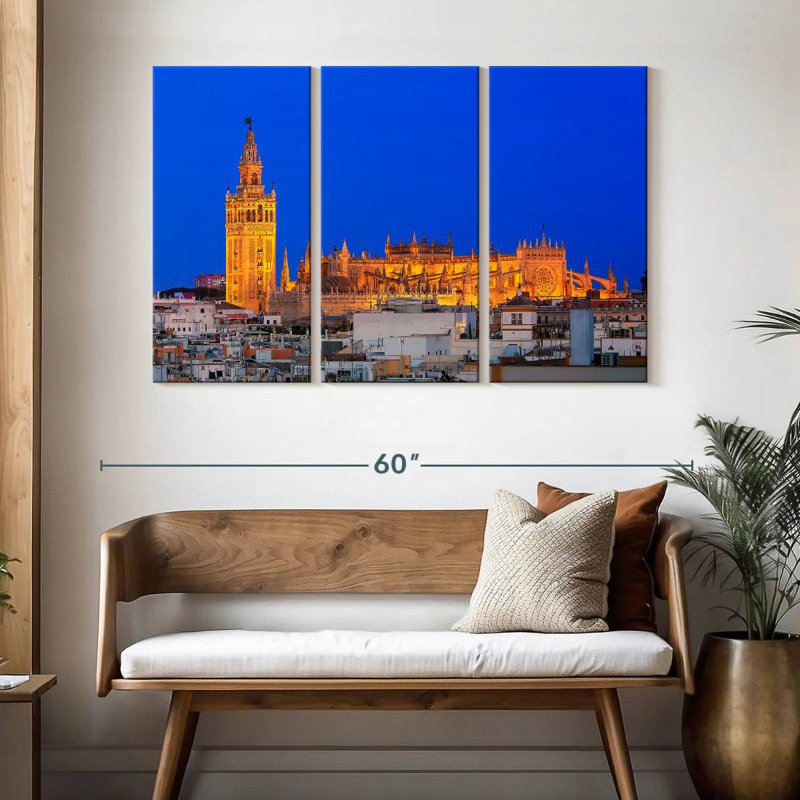 Seville Cathedral At Twilight, 32" H x 50" W
