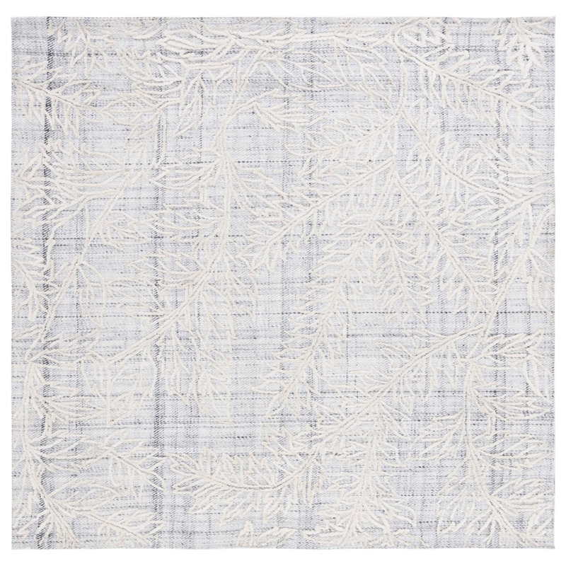 Marbella Hand Tufted Performance Floral Rug, Square 6'
