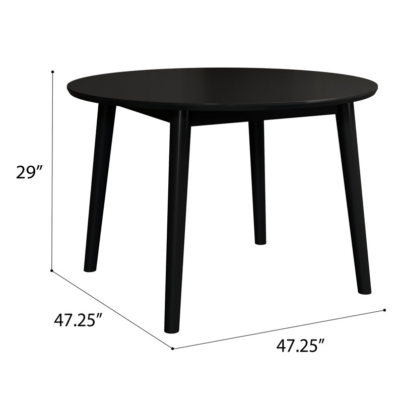Ensemble de table de salle à manger 5 pièces avec 4 chaises, Noir