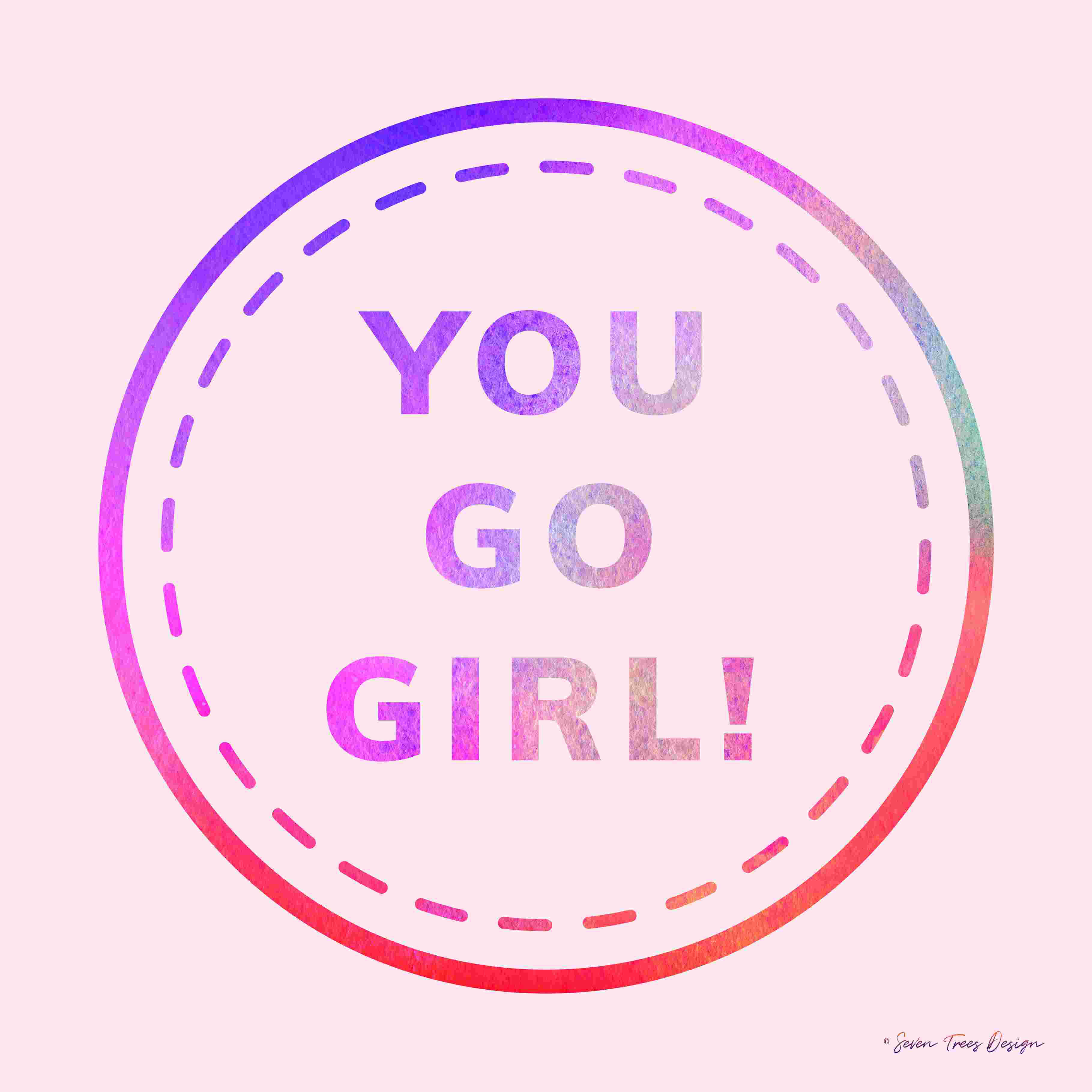 Trinx You Go Girl On Canvas by Seven Trees Design Print | Wayfair