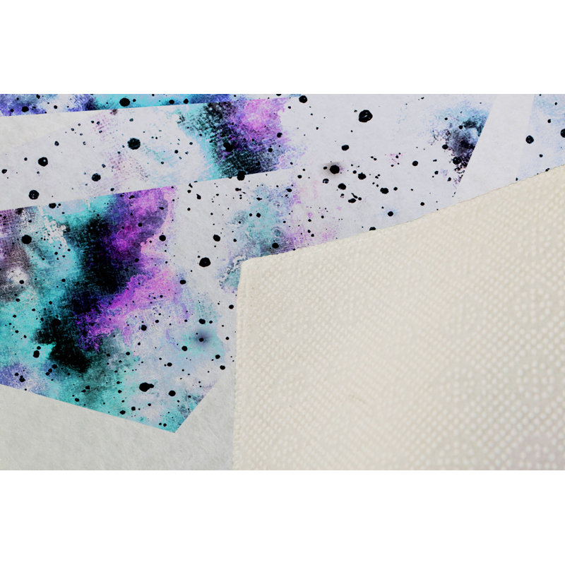 Luxurious Woven Carpet 5.2 x 7.5 ft, 100% Polyester, 0.4 in Pile Height | Antibacterial, Non-Slip PVC Dot Underside, Machine Washable | Elegant 3D Digital Print Design, Perfect for Living Room & Bedroom Décor