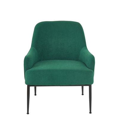 Velvet upholstery 26.77'' wide armchair