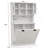 Two-Compartment Tilt-Out Dirty Laundry Basket Tall Bathroom Cabinet