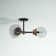 Breit Glass Semi Flush Mount