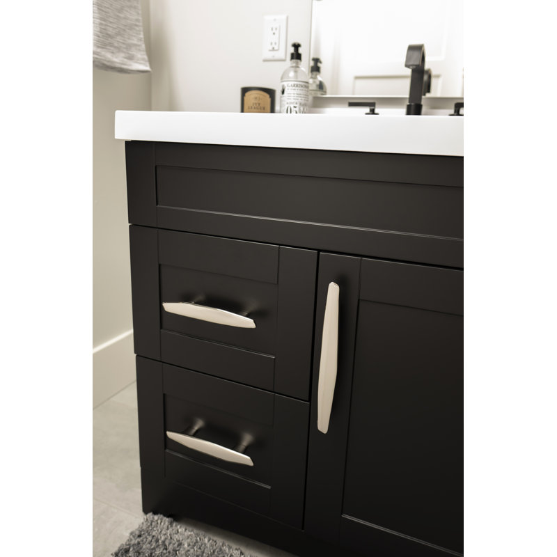 Pebble Collection Pull 6-5/16 Inch (160mm) & 7-9/16 Inch (192mm) Center to Center, Satin Nickel