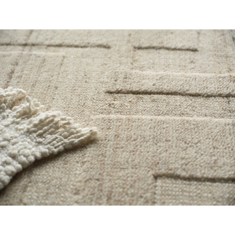 Malmo hand-knotted New Zealand Wool Beige/Taupe Area Rug, 10'X14'