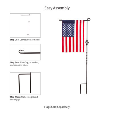 Bridgeport Double Sided 42.5 in. H x 16 in. W Burlap and Cotton Garden flag