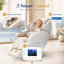 Fauteuil de massage complet YJ-V9Z blanc crème, Ebern Designs, en similicuir, position zéro gravité, chauffant, compact et sans assemblage requis. Fauteuil de massage inclinable YITOUCH V9Z 5D avec chauffage, Bluetooth et commande vocale.