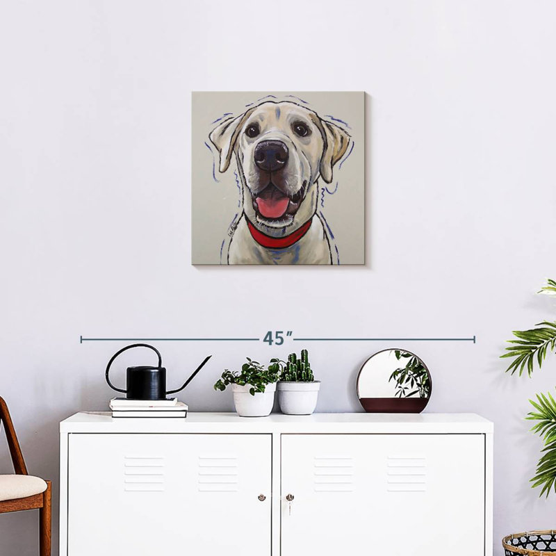 Brampt Yellow Lab Hank, 20" H x 20" W