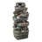 Durwyn 48'' High 6-Tier Cascading Rock Outdoor Water Fountain with LED Lights