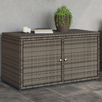 Garden Storage Cabinet 110X55x60.5 Cm Poly Rattan