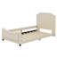 Upholstered Daybed With Classic Stripe Shaped Headboard-883515099