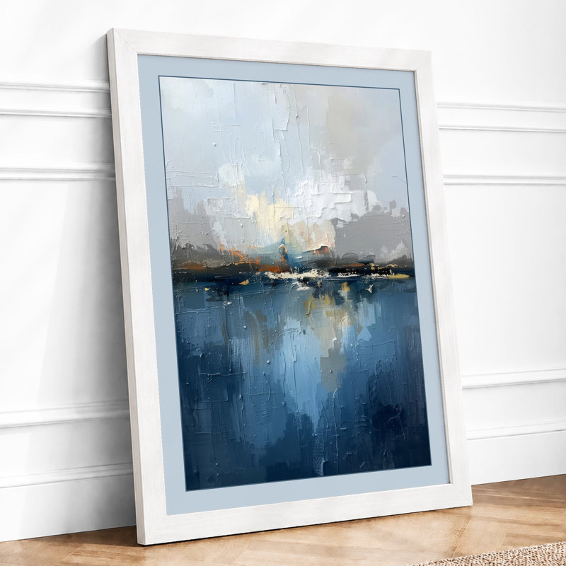 City Reflected Modern - Framed Print, A4 - 29.7 x 21.0 cm, White