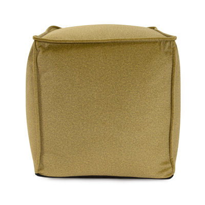 Qiviut Green Square Pouf