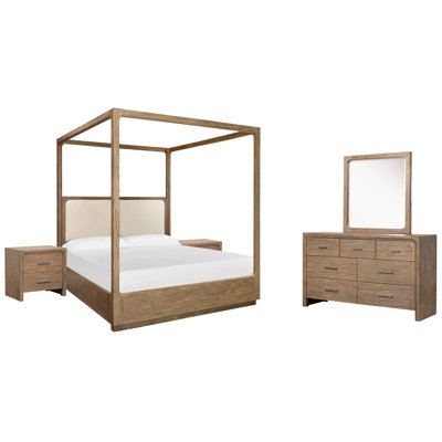 Grand lit tapissier avec commode Hien