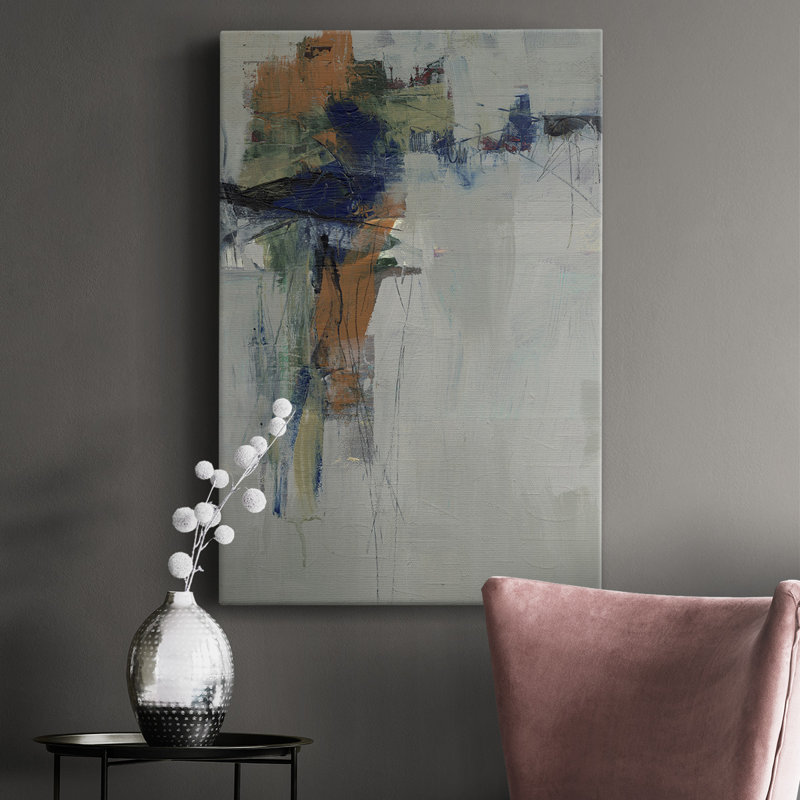 Traction II - peinture sur toile tendue, H 18 po x l 12 po x P 1 po