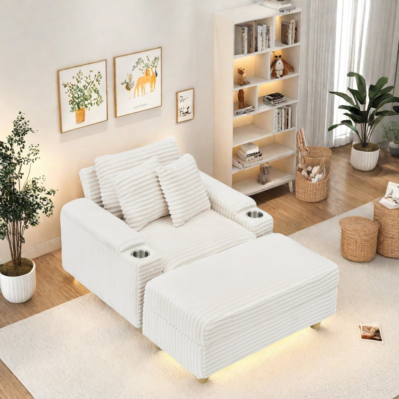 Chaise rembourrée moderne avec rembourrage en mousse dense - tissu doux résistant aux taches, assise de salon réglable, idéale pour un appartement, un bureau, un salon