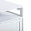 Enceinte de litière, meuble de litière pour chat avec prise dissimulée, 2 portes, table de rangement pour salle de chat, table d'appoint pour chat, grand bac à litière en bois-1106561684