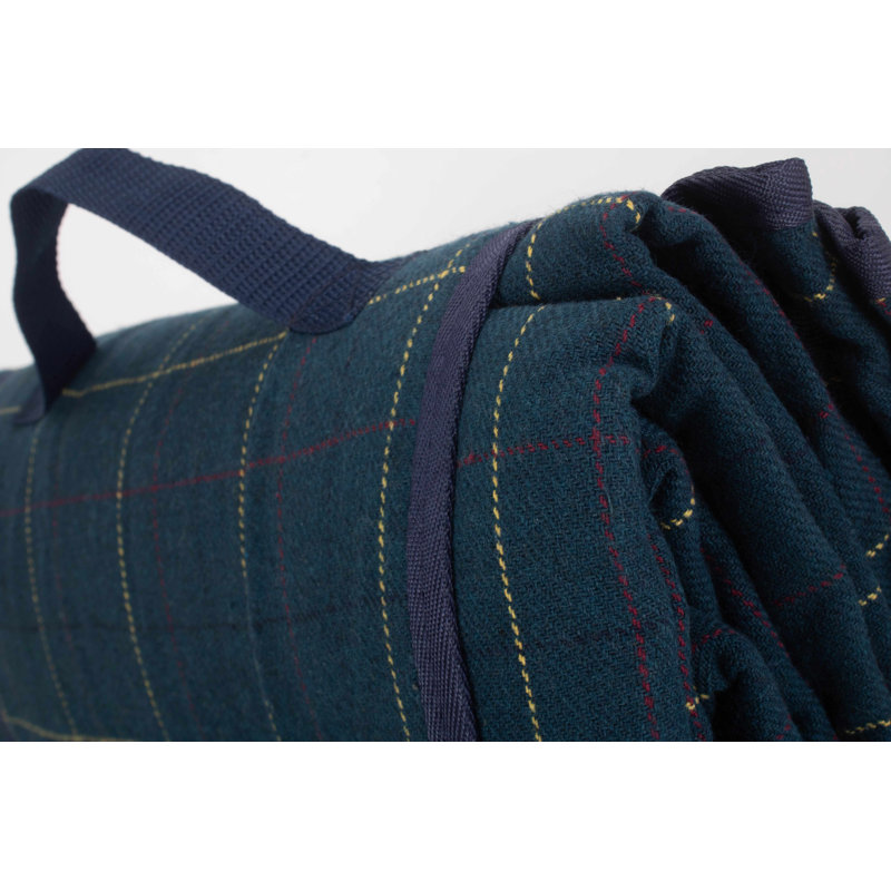 Canon Tweed Effect Picnic Blanket, 5cm H x 120cm W x 142cm, Blue