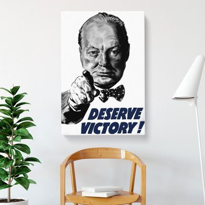 Winston Churchill War Recruitment - Wrapped Canvas