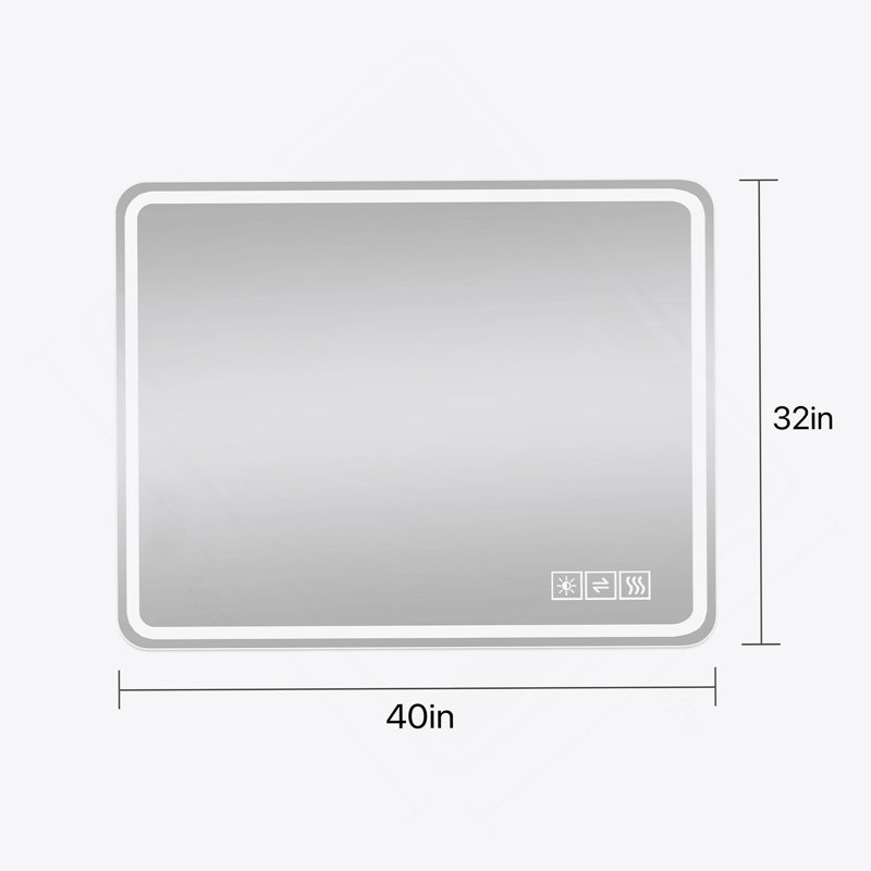 Miroir rectangulaire horizontal et vertical