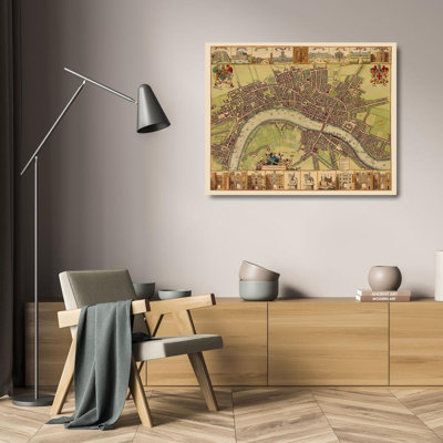 Astoria Grand Hollar Gallery Wrapped Canvas Art Titled: London England - Hollar 1688 ITLO0008