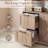 72'' Tall File Bookcase With Power Outlet, 2 Drawer File Cabinet For A4 Hanging Files, 3-tier Open Shelves & Closed Storage Cabinets, Multifunctional Printer Stand - Ivory White-305621494