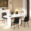 70in Oval Dining Table Sets  With PU Leather Chairs-809527285-809527284