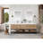 Alistair 84 " W Freestanding Standard 2 Double Vanity Bathroom Vanity With Engineered Stone Top-30076694-30076695-30076688