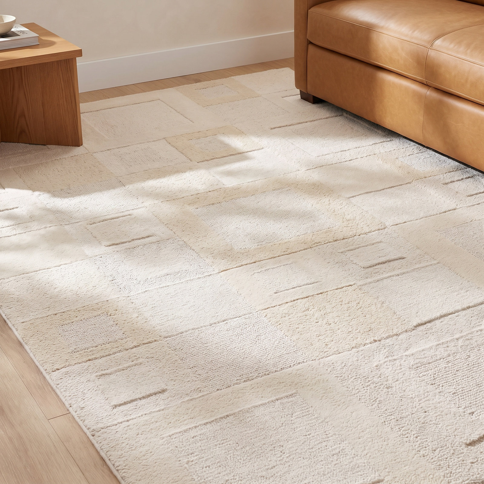 Hand-Tufted Geometric Wool Rug, Rectangle 8' x 10'