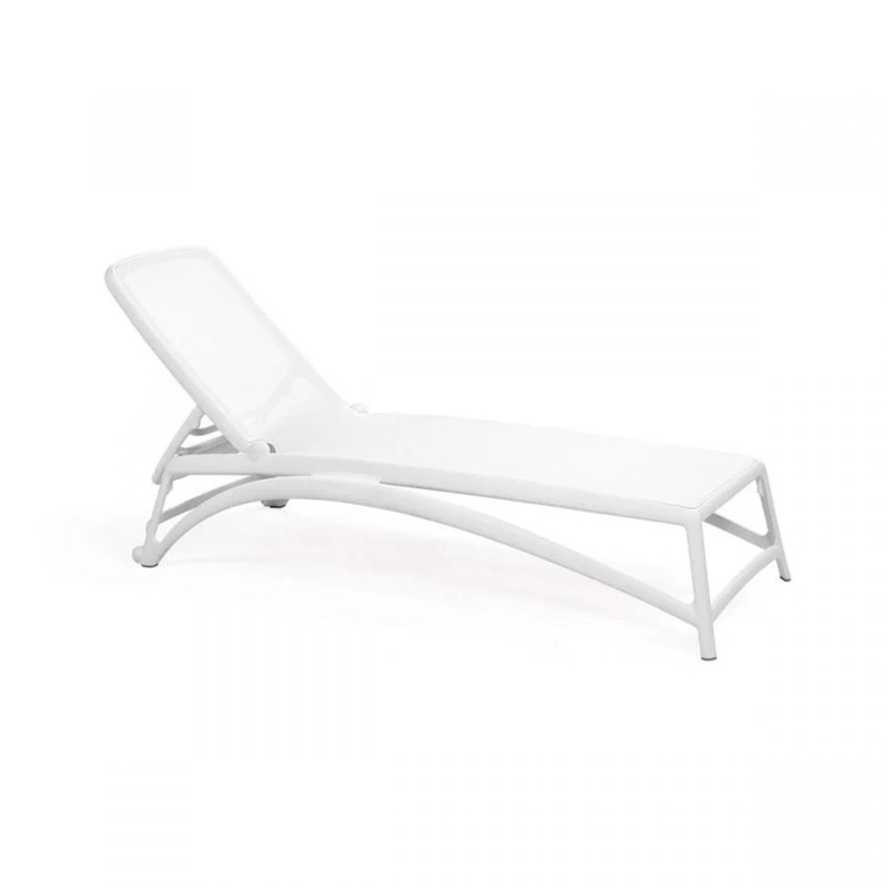 Atlantico Outdoor Chaise Lounge Set, Bianco/Bianco